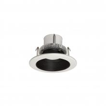 Nora NLCBC2-45230BW/10LE4EM - 4" Cobalt Click Round Retrofit Baffle, 1000lm / 12W, 3000K, Black Baffle / White Flange,