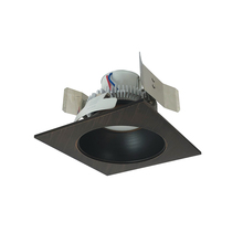 Nora NLCBC2-55327BZBZ/10LE4 - 5" Cobalt Click Square Retrofit Reflector with Round Aperture, 1000lm / 12W, 2700K, Bronze