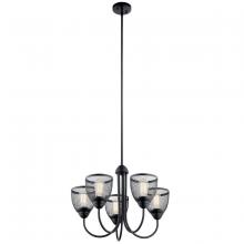 Kichler 52269BK - Voclain 17.5" 5 Light Chandelier with Mesh Shade in Black