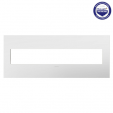 Legrand AWP6GWH1 - adorne Gloss White Six-Gang Screwless Wall Plate with Microban