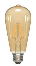 Satco Products Inc. S9271 - Discontinued - 4.5 Watt ST19 LED; Transparent Amber; Medium base; 2300K; 400 Lumens; 120 Volt