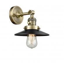 Innovations Lighting 203SW-AB-M6-LED - Railroad - 1 Light - 8 inch - Antique Brass - Adjustable Sconce