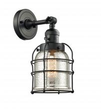 Innovations Lighting 203SW-BK-G58-CE - Bell Cage - 1 Light - 6 inch - Matte Black - Adjustable Sconce