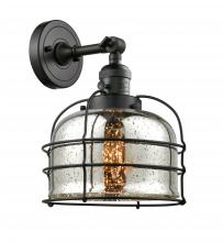 Innovations Lighting 203SW-BK-G78-CE - Bell Cage - 1 Light - 9 inch - Matte Black - Adjustable Sconce