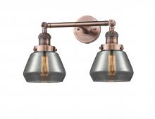 Innovations Lighting 208-AC-G173 - Fulton - 2 Light - 17 inch - Antique Copper - Adjustable Bath Vanity Light