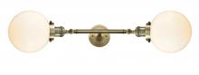 Innovations Lighting 208L-AB-G201-8-LED - Beacon - 2 Light - 8 inch - Antique Brass - Adjustable Bath Vanity Light