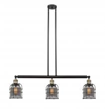 Innovations Lighting 213-BAB-G53-CE - Bell Cage - 3 Light - 39 inch - Black Antique Brass - Stem Hung - Adjustable Island Light