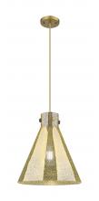 Innovations Lighting 410-1PM-BB-G411-14ME - Newton Cone - 1 Light - 14 inch - Brushed Brass - Cord hung - Pendant