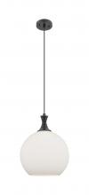 Innovations Lighting 415-1P-BK-G121-12 - Astor - 1 Light - 12 inch - Matte Black - Cord hung - Mini Pendant
