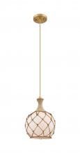 Innovations Lighting 415-1PR-BB-G121-8RB - Astor - 1 Light - 8 inch - Brushed Brass - Cord hung - Mini Pendant
