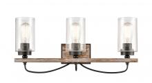 Innovations Lighting 442-3W-BK-G4424-LED - Paladin - 3 Light - 24 inch - Matte Black - Bath Vanity Light