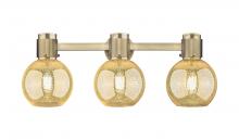 Innovations Lighting 464-3W-BB-G464B-7ME - Lawton Sphere - 3 Light - 27 inch - Brushed Brass - Bath Vanity Light