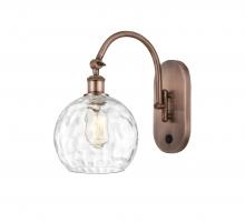 Innovations Lighting 518-1W-AC-G1215-8 - Athens Water Glass - 1 Light - 8 inch - Antique Copper - Sconce