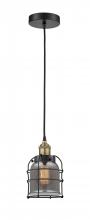 Innovations Lighting 616-1PH-BAB-G53-CE - Bell Cage - 1 Light - 6 inch - Black Antique Brass - Mini Pendant