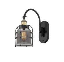 Innovations Lighting 918-1W-BAB-G53-CE-LED - Bell Cage - 1 Light - 6 inch - Black Antique Brass - Adjustable Swing Arm