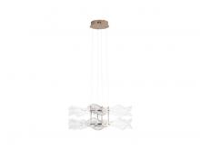Golden 8046-2P LG - Vetrina LED 2-Light Pendant in Light Gold with Clear Glass Shade