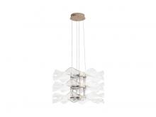 Golden 8046-3P LG - Vetrina LED 3-Light Pendant in Light Gold with Clear Glass Shade