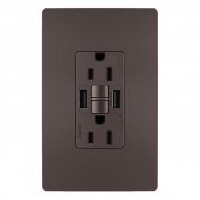 Legrand Radiant 1597TRUSBAA - radiant Tamper-Resistant 15A Duplex Self-Test GFCI Receptacles wt SafeLock Protection, USB Type