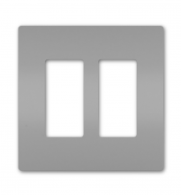 Legrand Radiant RWP262GRY - radiant Two-Gang Screwless Wall Plate, Gray