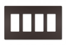 Legrand Radiant RWP264DB - radiant Four-Gang Screwless Wall Plate, Dark Bronze