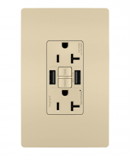 Legrand Radiant 2097TRUSBAAI - radiant Tamper-Resistant 20A Duplex Self-Test GFCI Receptacles wt SafeLock Protection, Type A/A