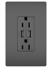 Legrand Radiant TM826USBBK - radiant 15A Tamper-Resistant USB Outlet, Black