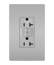 Legrand Radiant 2097TRGRY - radiant Tamper-Resistant 20A Duplex Self-Test GFCI Receptacle with SafeLock Protection, Gray