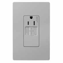 Legrand Radiant 1597TRSGLGRY - radiant? Tamper-Resistant 15A Simplex Self-Test GFCI Receptacles with SafeLock? Protection, Gray