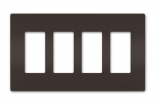 Legrand Radiant RWP264 - radiant Four-Gang Screwless Wall Plate, Brown