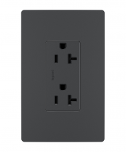 Legrand Radiant TR26352RGCC6 - radiant? Spec Grade 20A Tamper-Resistant Receptacle, Graphite