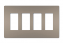 Legrand Radiant RWP264NI - radiant Four-Gang Screwless Wall Plate, Nickel