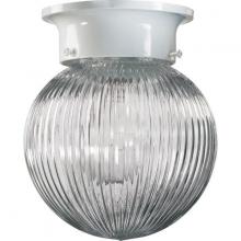 Quorum 3307-6-6 - 1LT 6" RIBBD BALL FXTR-WH