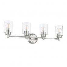 HOMEnhancements 21426 - Mincio 4-Light Clear Glass Vanity - NK