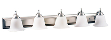 HOMEnhancements 14646 - Dallas 5-Light White Glass Vanity - NK