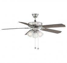 Savoy House Meridian M2021BNRV - 52" 3-Light Ceiling Fan in Brushed Nickel